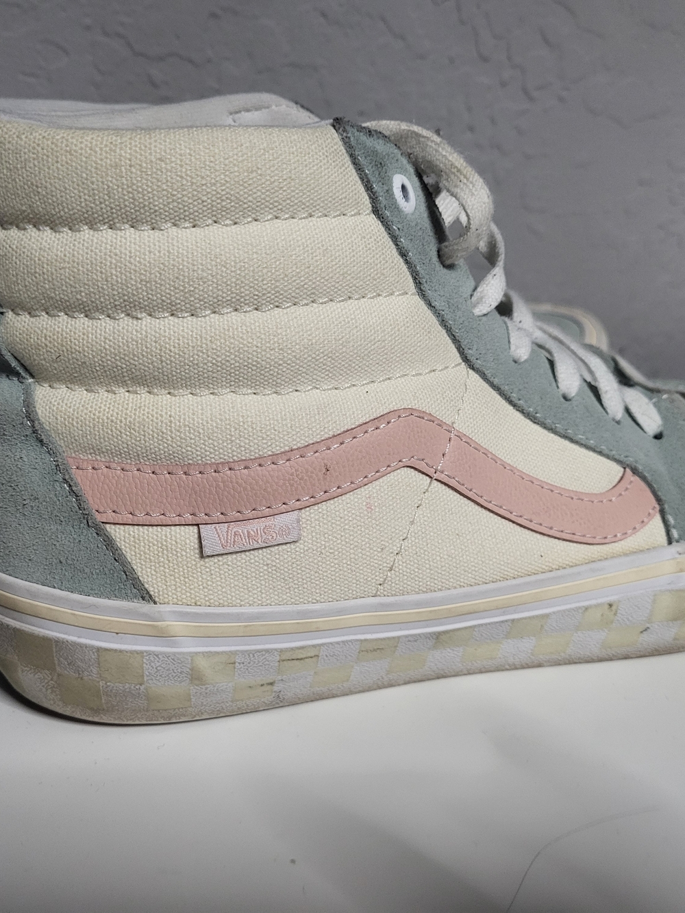 Vans Sk8-Hi Pro "Checkerboard" Men's Skate Shoes Size 12 USED